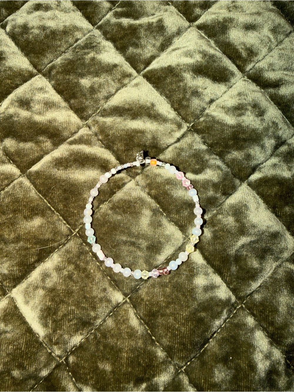 Delicate Pastel Beaded Bracelet - Pink, Yellow, Green, Blue